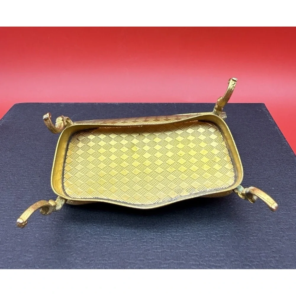 Antique Viennese Enamel Gold Miniature Dollhouse Settee And 2 Chairs Floral